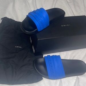 Blue AMIRI Slides/ Sandals Size: 42